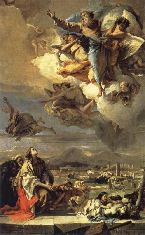 Giambattista Tiepolo Hl. Thekla erlost Este of the plague oil painting picture